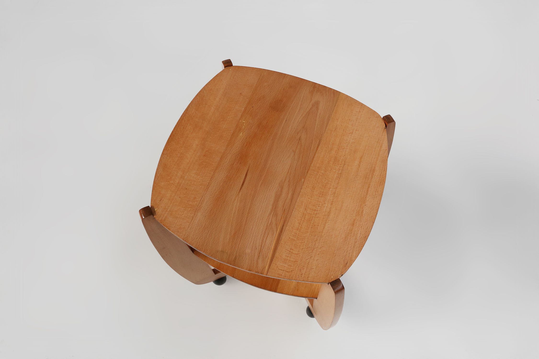 Amsterdam School beech wooden Side Table, The Netherlands 1920sthumbnail
